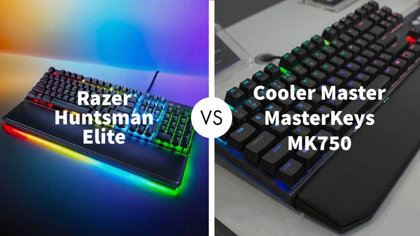 Razer Huntsman Elite Vs Cooler Master MasterKeys MK750